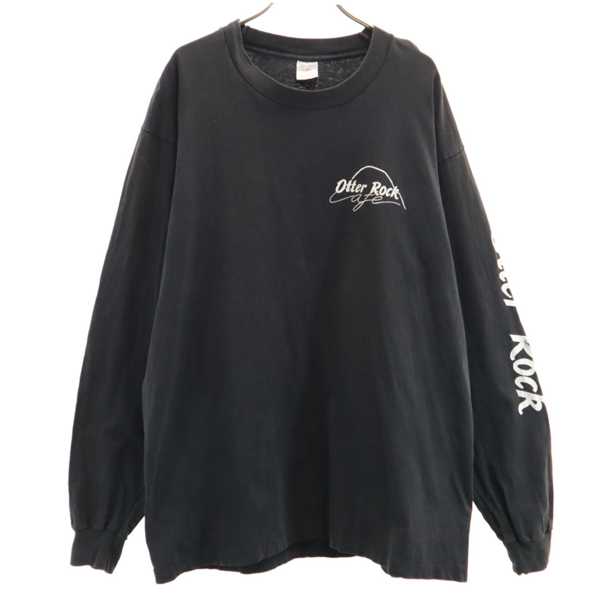 FRUIT OF THE LOOM フルーツオブザルーム 90s USA製 オールド Otter Rock 長袖 Tシャツ XL ブラック系 ロンT メンズ