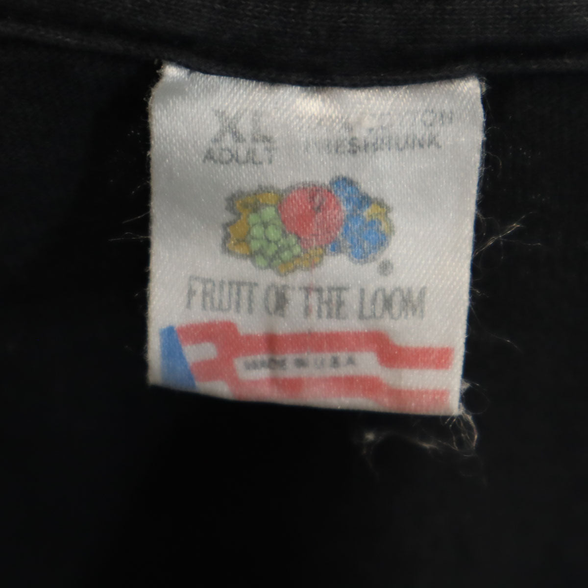 FRUIT OF THE LOOM フルーツオブザルーム 90s USA製 オールド Otter Rock 長袖 Tシャツ XL ブラック系 ロンT メンズ