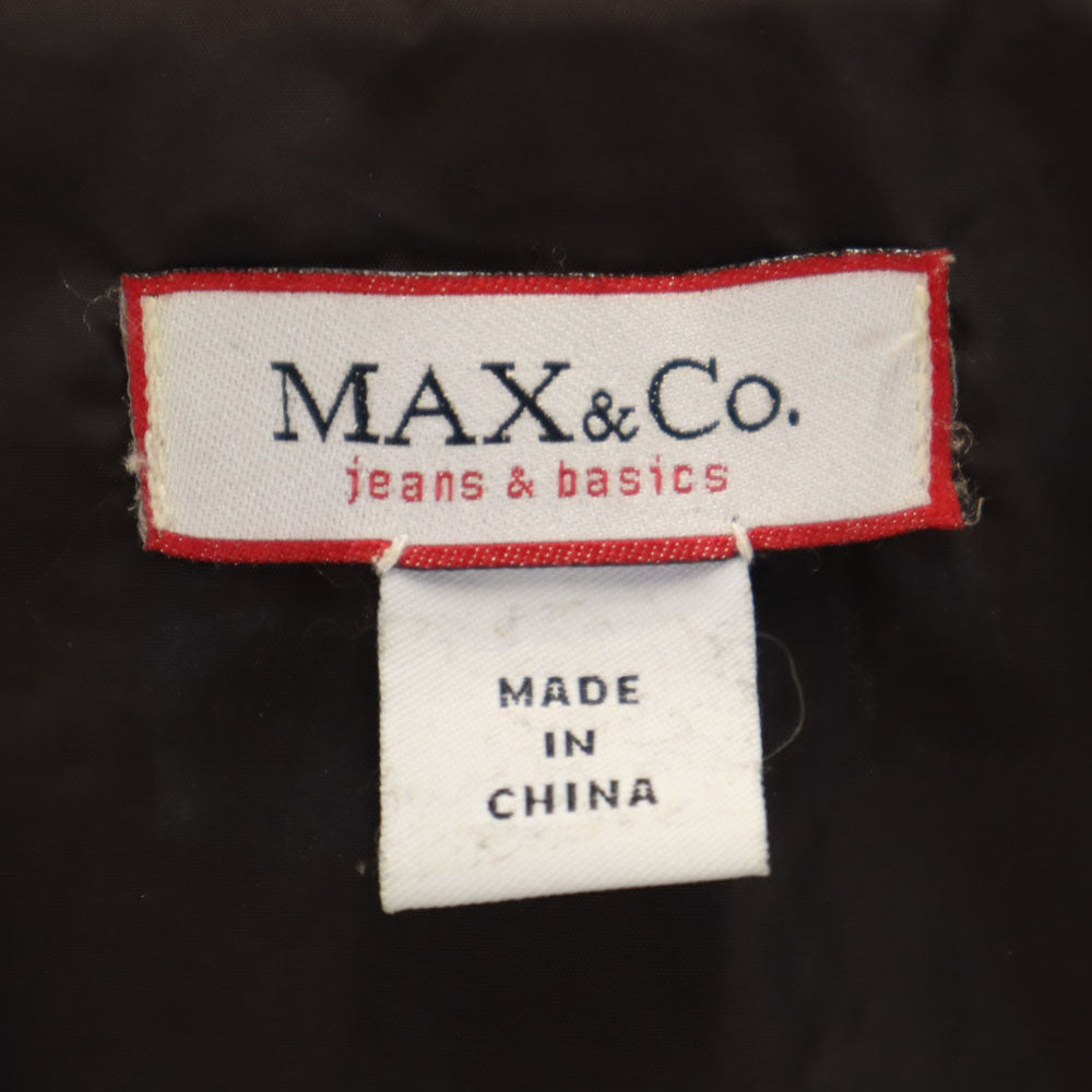 MAX&CO マックスアンドコー キルティング切り替え エルボーパッチ ライトダウンジャケット ブラウン レディース