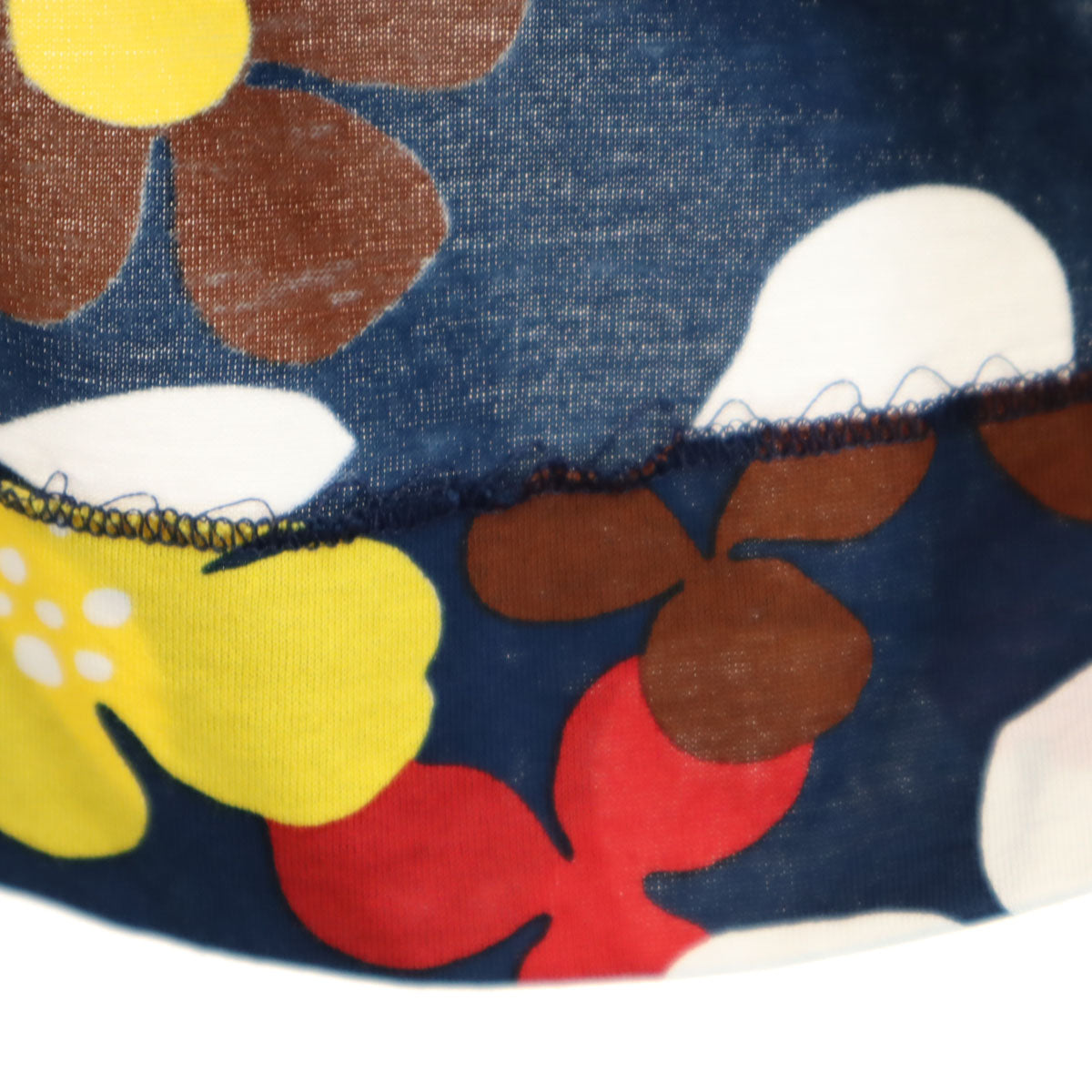 PRADA プラダ イタリア製 花柄 長袖 モックネック Tシャツ M ネイビー メンズ