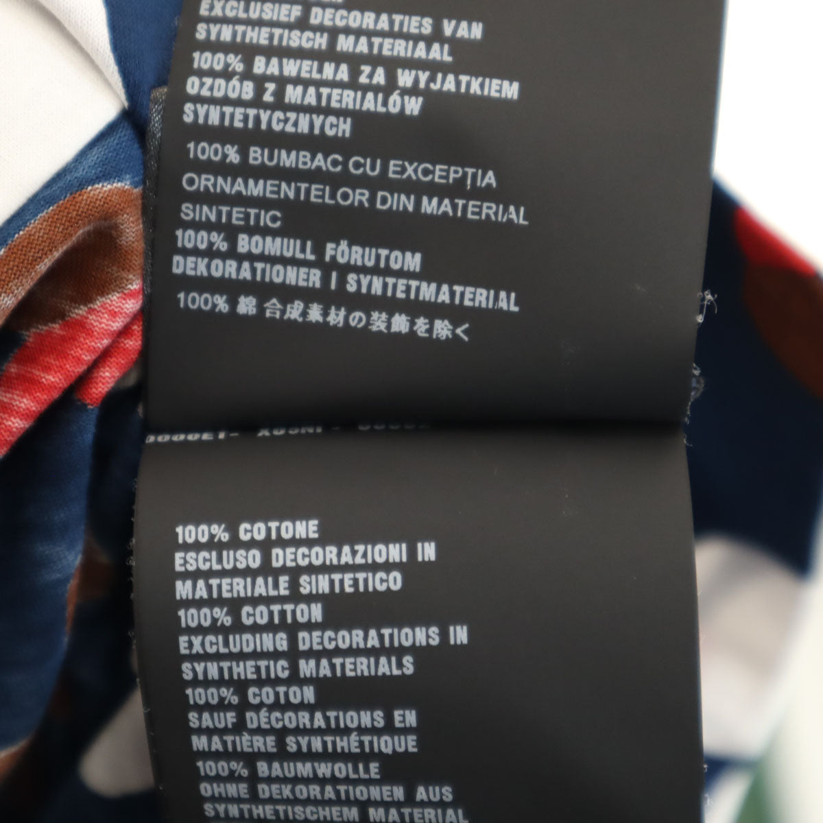 PRADA プラダ イタリア製 花柄 長袖 モックネック Tシャツ M ネイビー メンズ