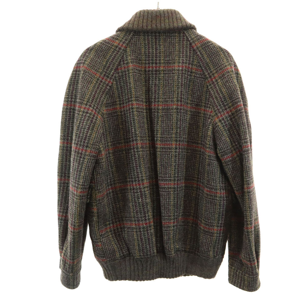 Dunhill ダンヒル 80s ヴィンテージ イタリア製 ウールブレンド 総柄 ショールカラー ブルゾン XS メンズ