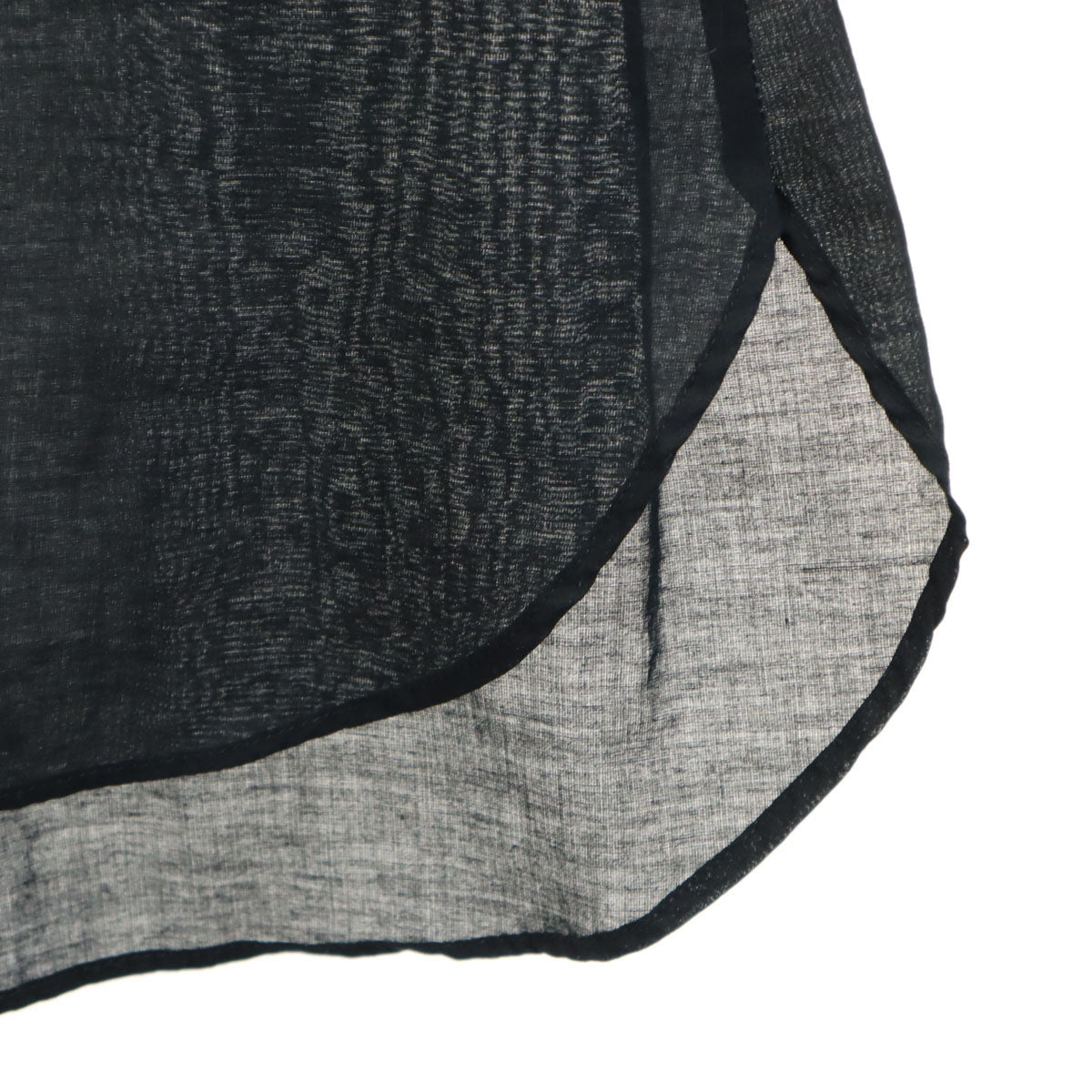 Y'sbisLIMI ワイズビスリミ 日本製 半袖 シアー コットンシャツ S ブラック ヨウジヤマモト レディース