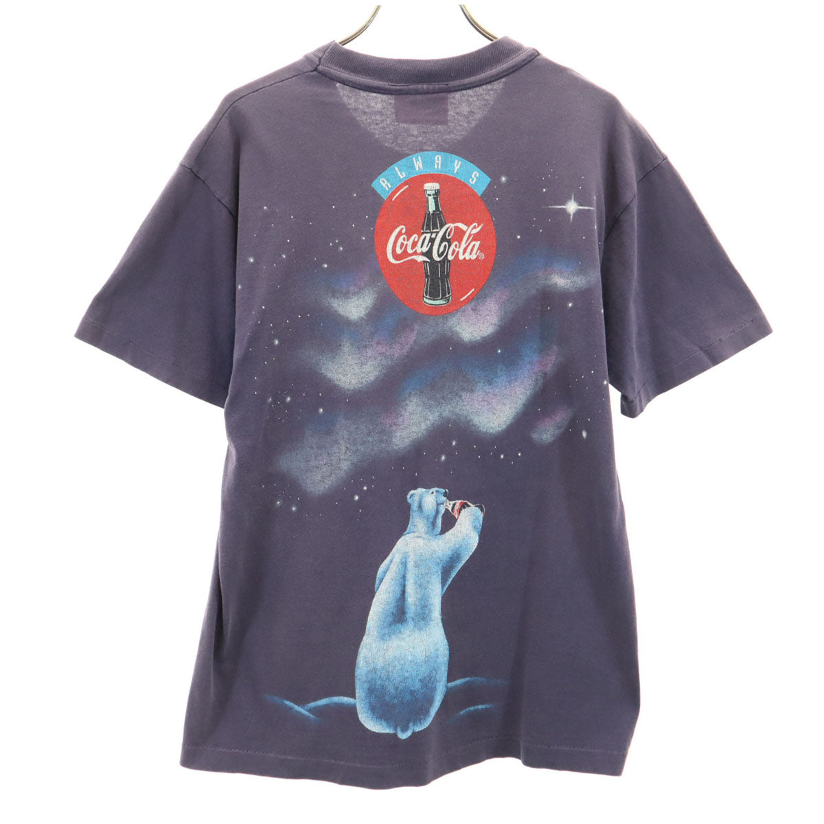 Coke コーク 90s USA製 オールド しろくま 半袖 Tシャツ M ネイビー シングルステッチ メンズ