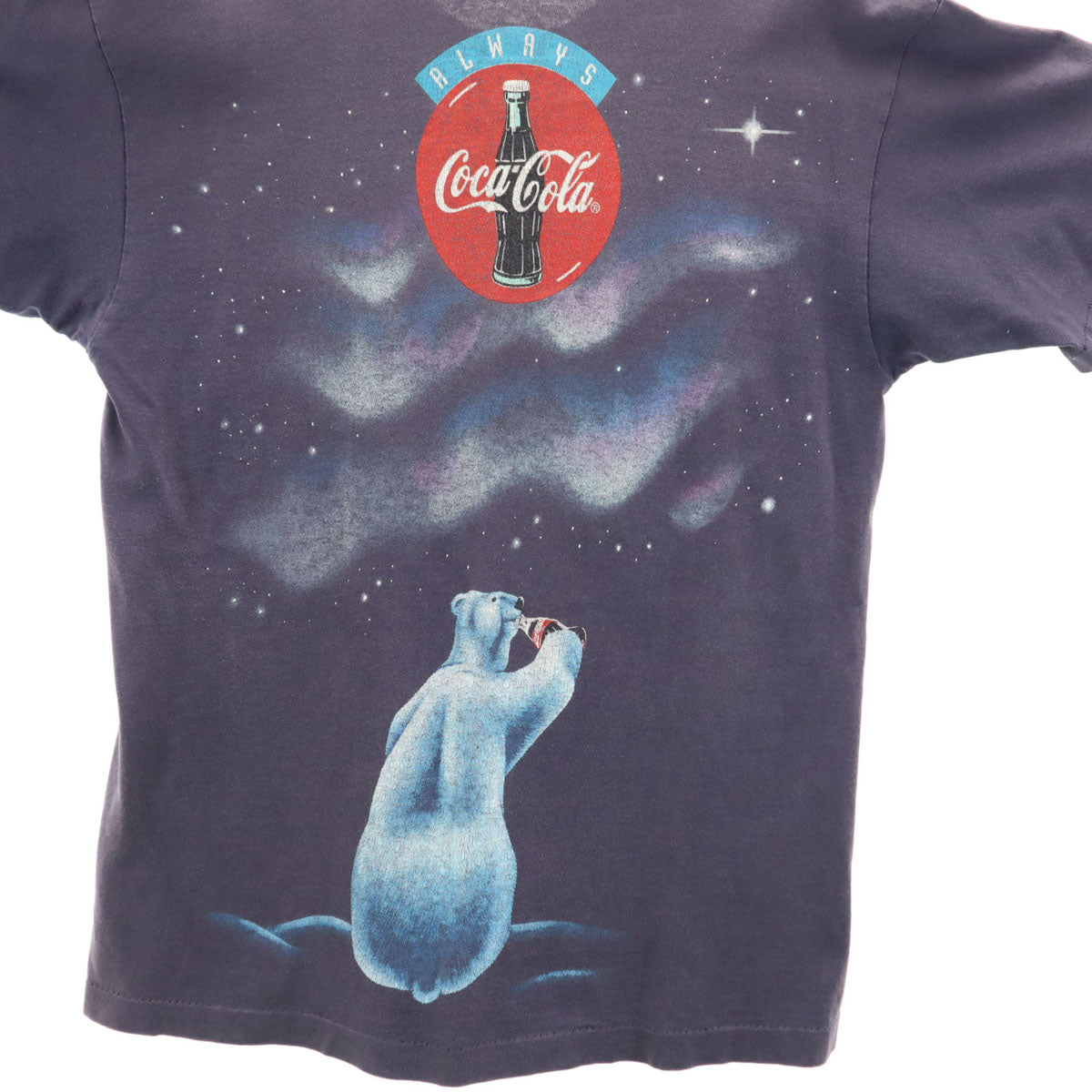 Coke コーク 90s USA製 オールド しろくま 半袖 Tシャツ M ネイビー シングルステッチ メンズ