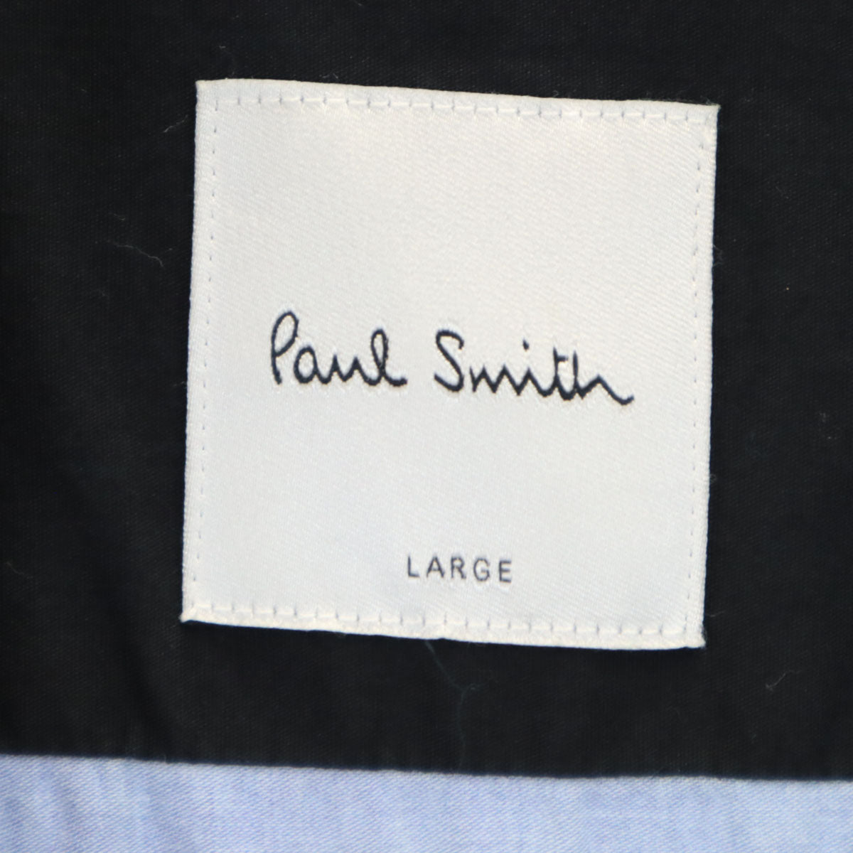 Paul Smith ポールスミス 日本製 総柄 半袖 ジップアップ シャツ L ブルー系 メンズ