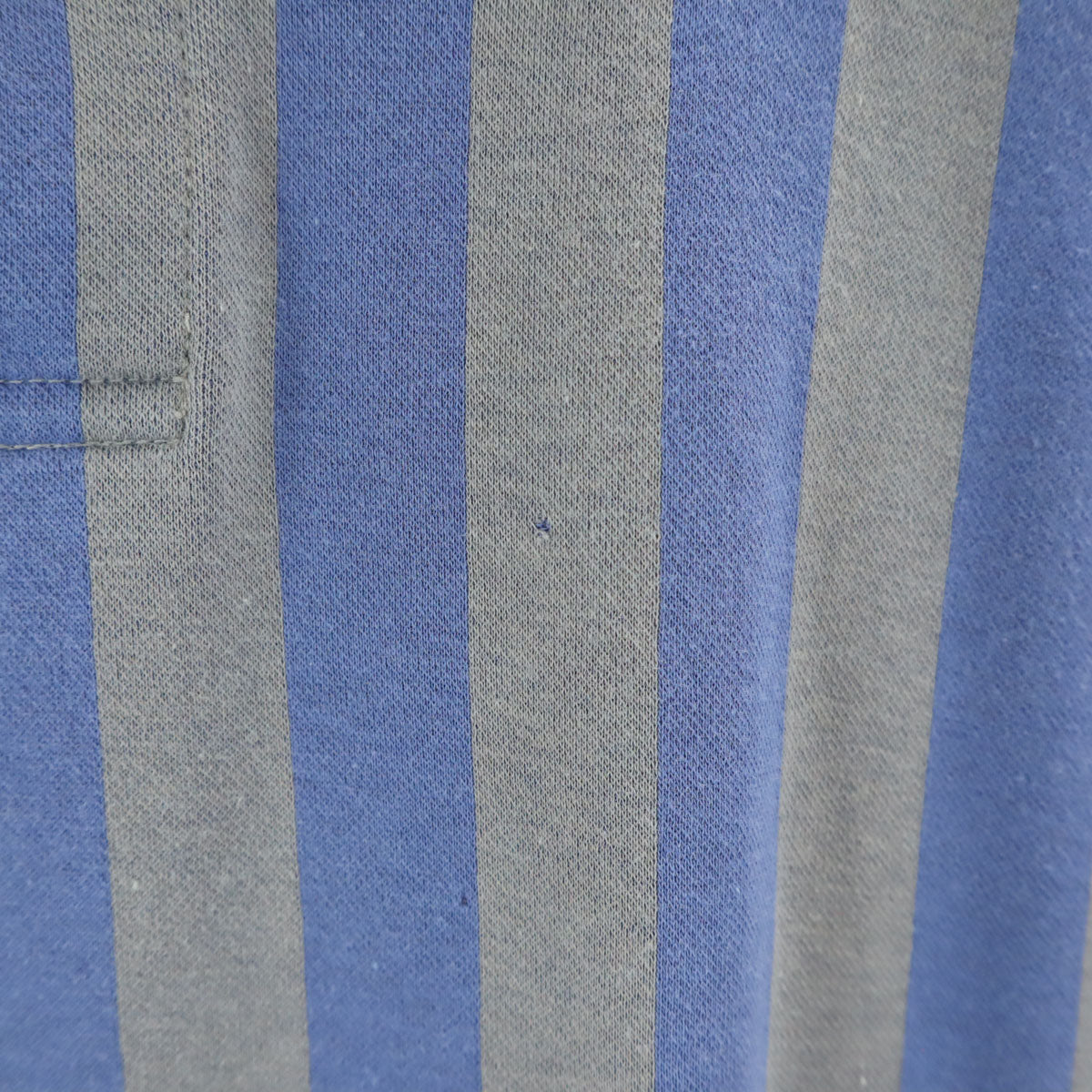 PERRY ELLIS ペリーエリス 90s オールド ストライプ柄 半袖 ポロシャツ M ブルー系 メンズ