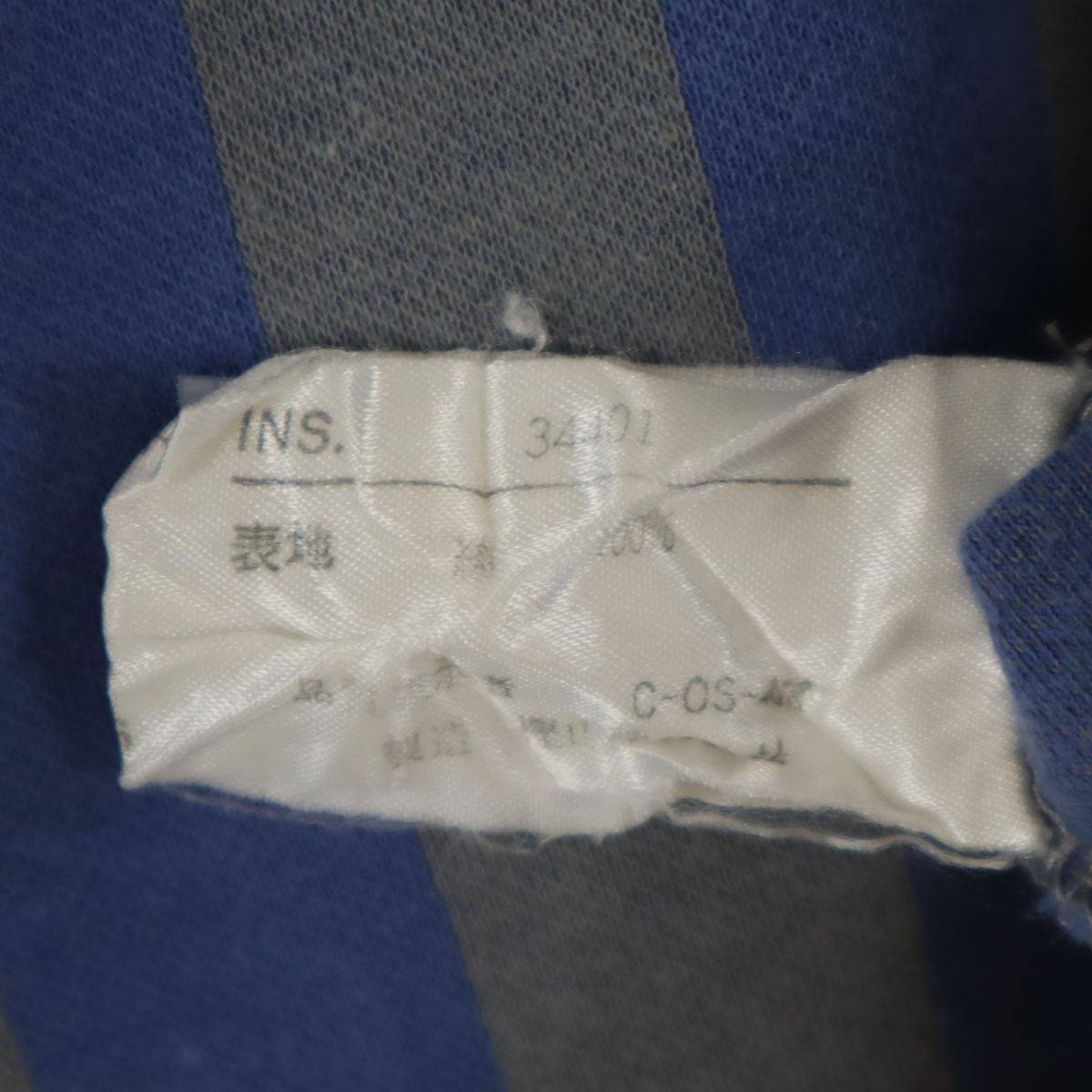 PERRY ELLIS ペリーエリス 90s オールド ストライプ柄 半袖 ポロシャツ M ブルー系 メンズ