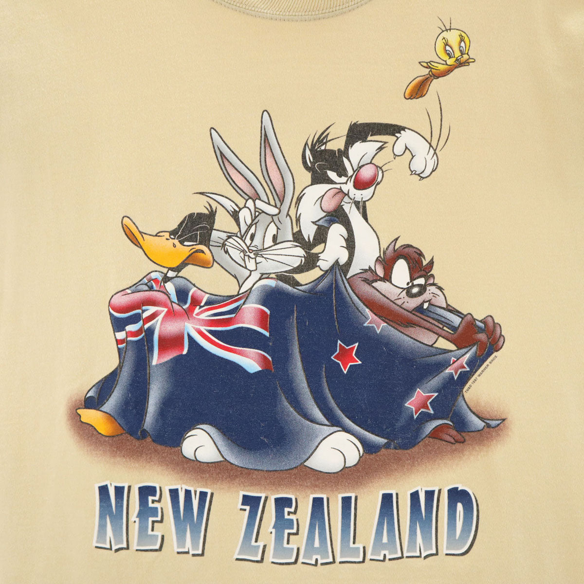 ACME オールド オーストラリア製 ワーナーブラザーズ 半袖 Tシャツ M ベージュ系 シングルステッチ メンズ