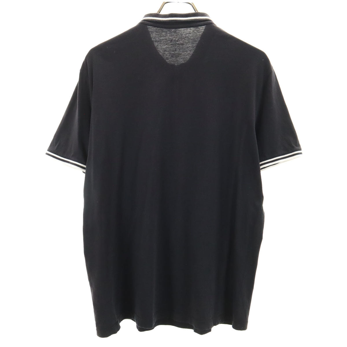 ARMANI EXCHANGE アルマーニエクスチェンジ 半袖 ハーフジップ シャツ L ブラック系 メンズ