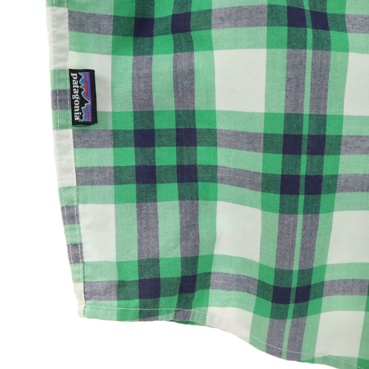 patagonia パタゴニア チェック 半袖 シャツ M グリーン系 RN51884 アウトドア メンズ