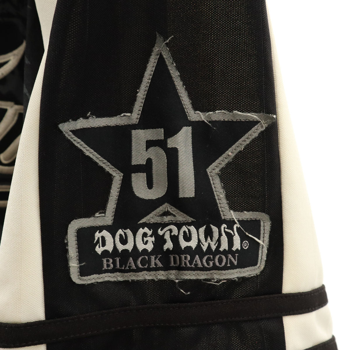 DOGTOWN ドッグタウン 90s オールド ベースボールシャツ 半袖 Vネック シャツ ブラック系 黒龍 メンズ