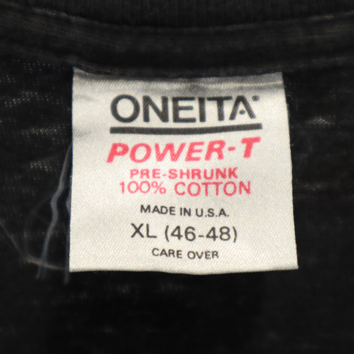 ONEITA オニータ 90s USA製 オールド シマウマ プリント 半袖 Tシャツ XL ブラック メンズ