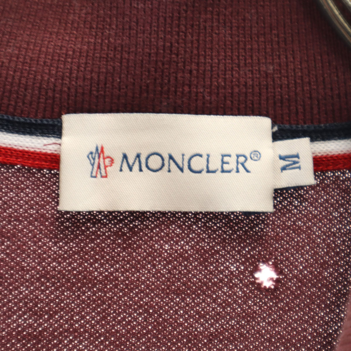 MONCLER モンクレール 半袖 ポロシャツ M ボルドー POLO MANICA メンズ