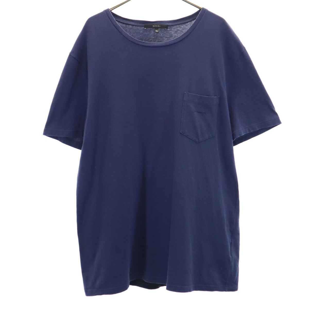 GUCCI グッチ イタリア製 半袖 Tシャツ XL ネイビー ポケT メンズ