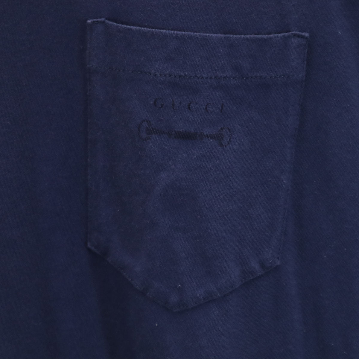 GUCCI グッチ イタリア製 半袖 Tシャツ XL ネイビー ポケT メンズ