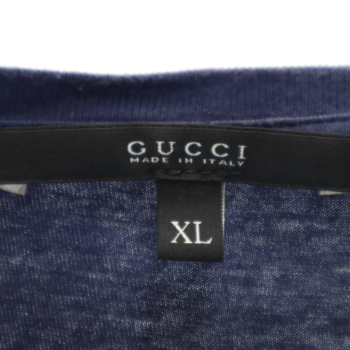 GUCCI グッチ イタリア製 半袖 Tシャツ XL ネイビー ポケT メンズ