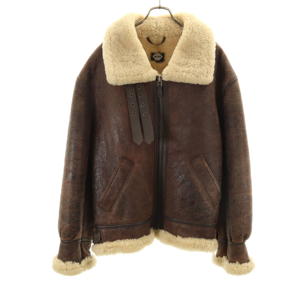 prms パームス B-3 ムートン フライトジャケット 3L ブラウン ビッグサイズ メンズ