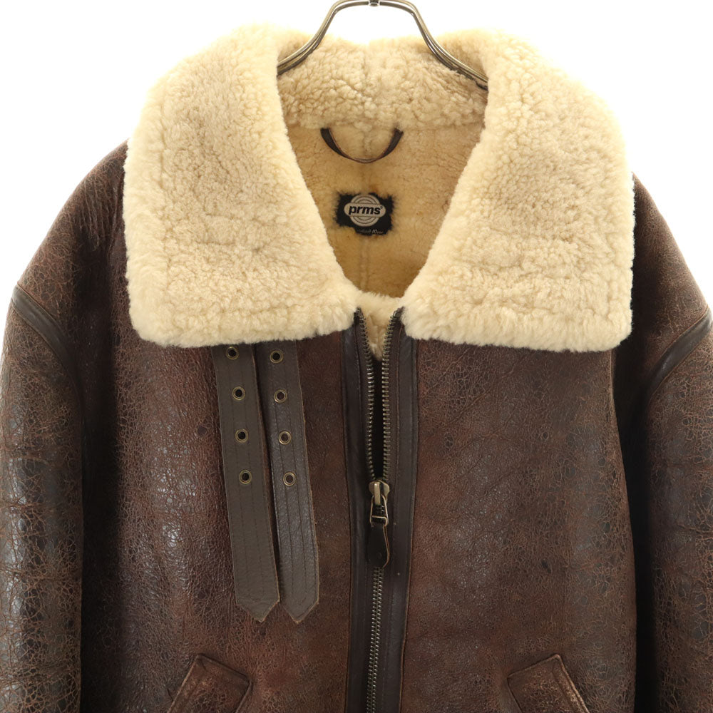 prms パームス B-3 ムートン フライトジャケット 3L ブラウン ビッグサイズ メンズ