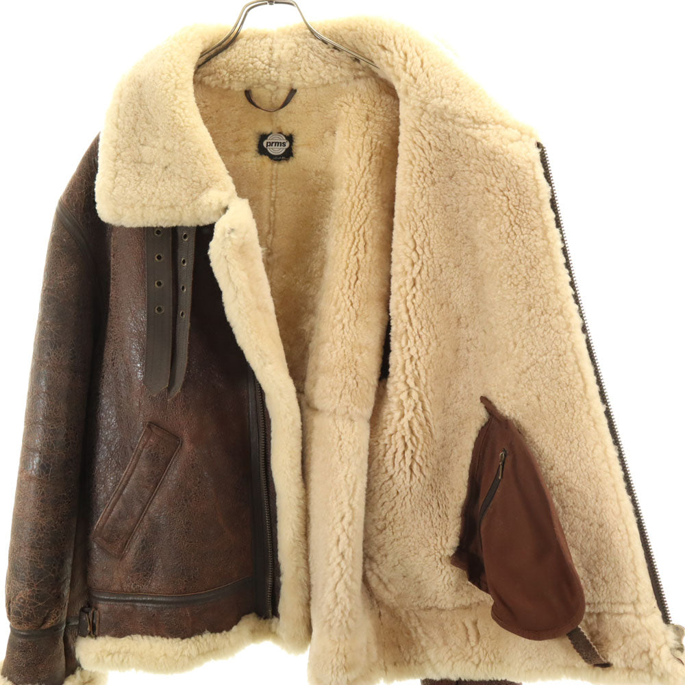 prms パームス B-3 ムートン フライトジャケット 3L ブラウン ビッグサイズ メンズ