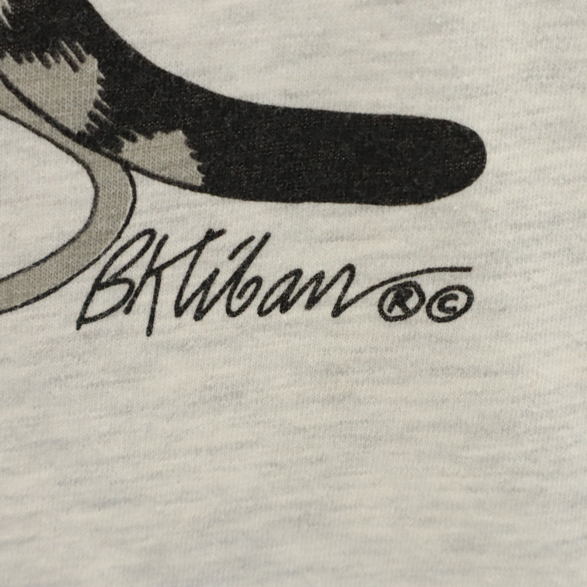 Crazy Shirt クレイジーシャツ 90s USA製 オールド キャット プリント 半袖 Tシャツ M グレー レディース