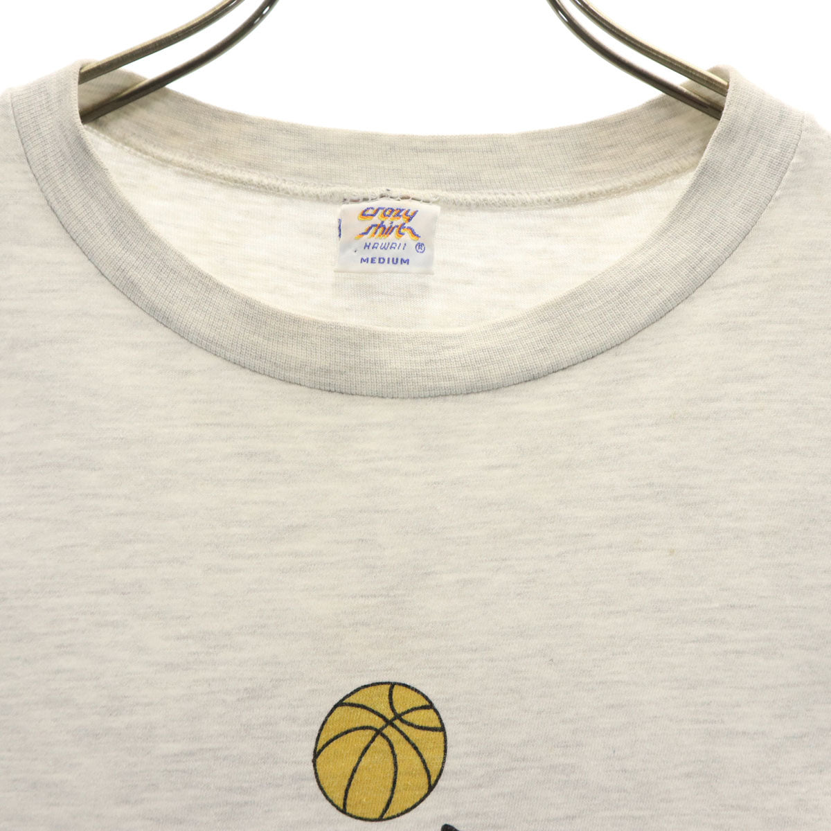 Crazy Shirt クレイジーシャツ 90s USA製 オールド キャット プリント 半袖 Tシャツ M グレー レディース