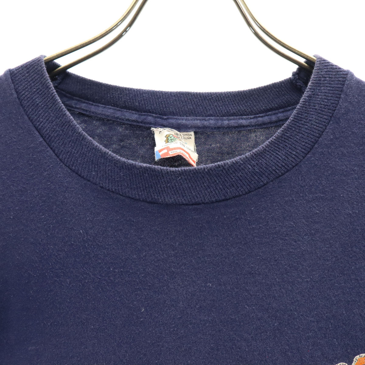 FRUIT OF THE LOOM フルーツオブザルーム 80s USA製 ヴィンテージ 半袖 Tシャツ XL ネイビー シングルステッチ メンズ