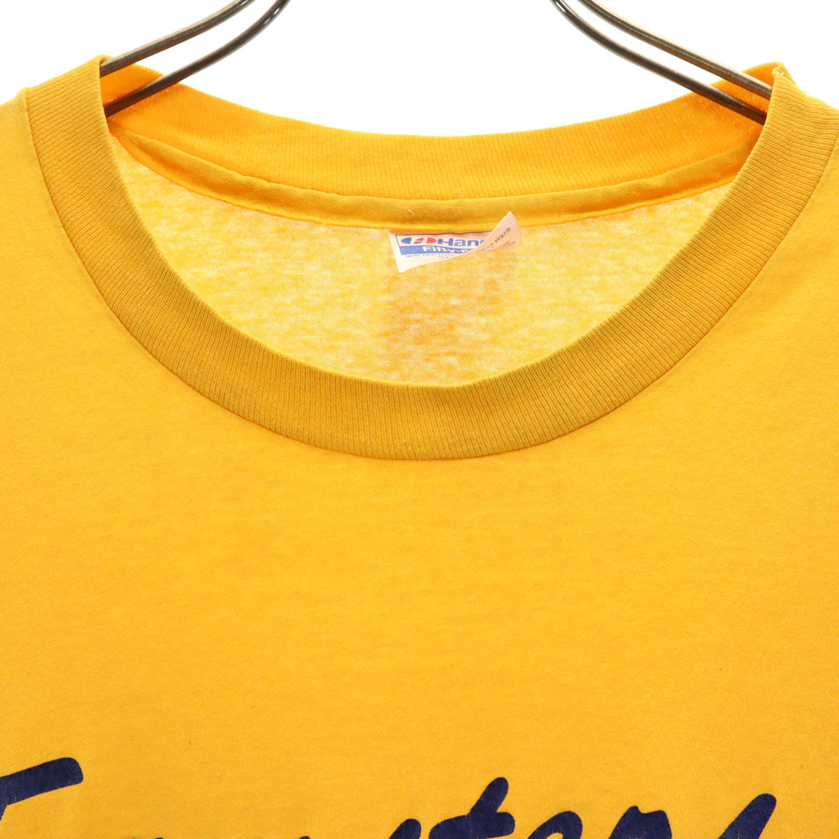 Hanes ヘインズ 90s USA製 オールド 半袖 Tシャツ XL イエロー系 シングルステッチ メンズ