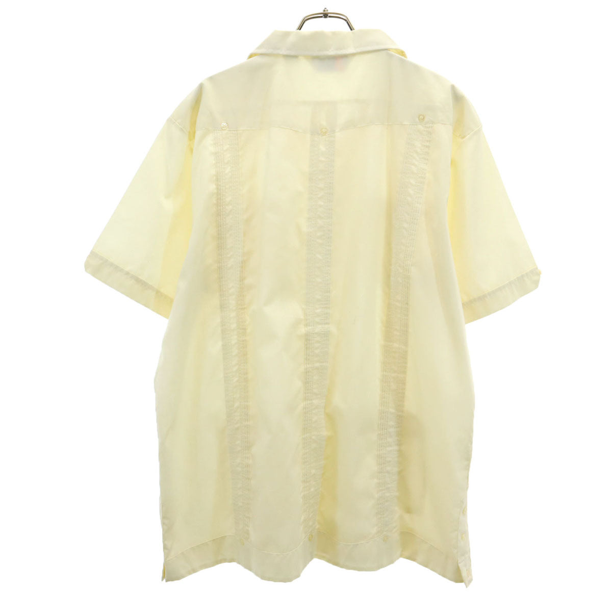 ROMANI ロマーニ 90s オールド 半袖 キューバシャツ XL ペールイエロー メンズ