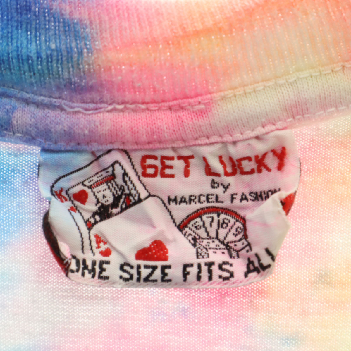 GET LUCKY 90s オールド タイダイ柄 半袖 Tシャツ F シングルステッチ メンズ