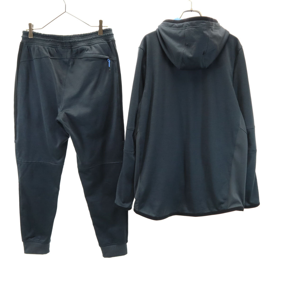 UNDER ARMOUR アンダーアーマー トレーニング 長袖 ジップパーカー 上下 セットアップ LG グレー系 裏フリース メンズ