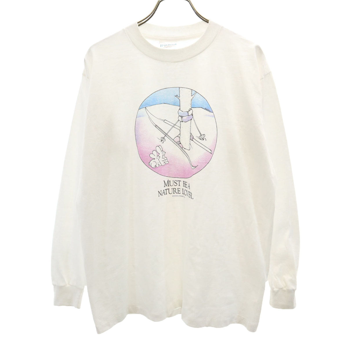 HAZELWOOD 90s オールド 長袖 Tシャツ L ホワイト メンズ