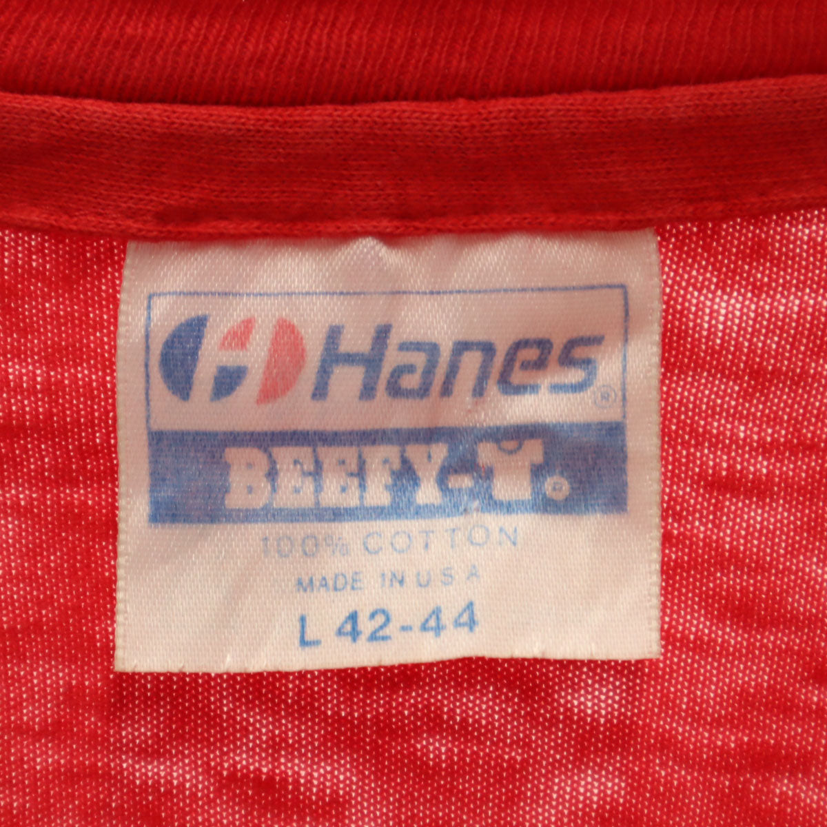 Hanes ヘインズ 90s USA製 オールド 長袖 Tシャツ L レッド メンズ
