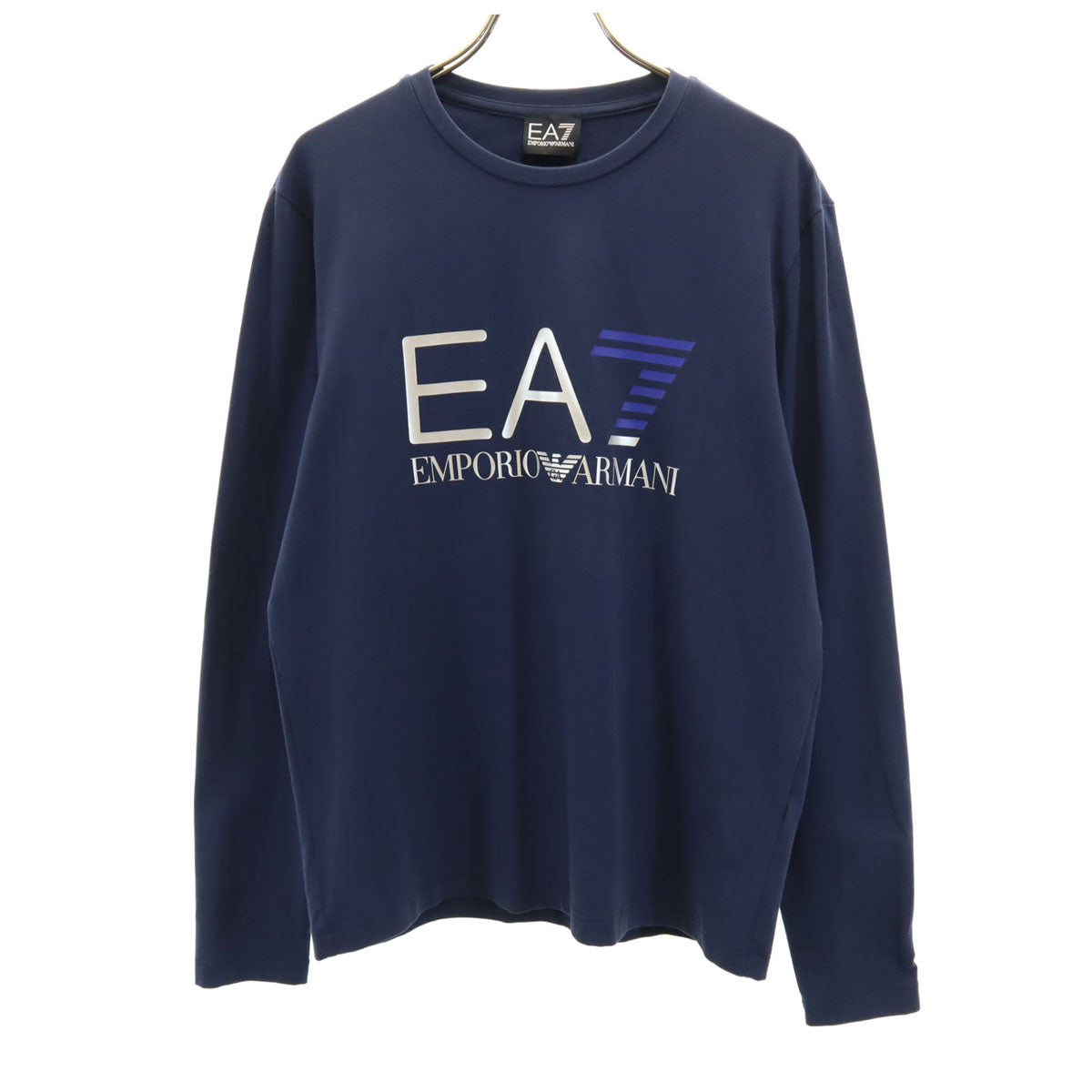 Emporio Armani エンポリオアルマーニ 長袖 Tシャツ M ブルー ストレッチ メンズ