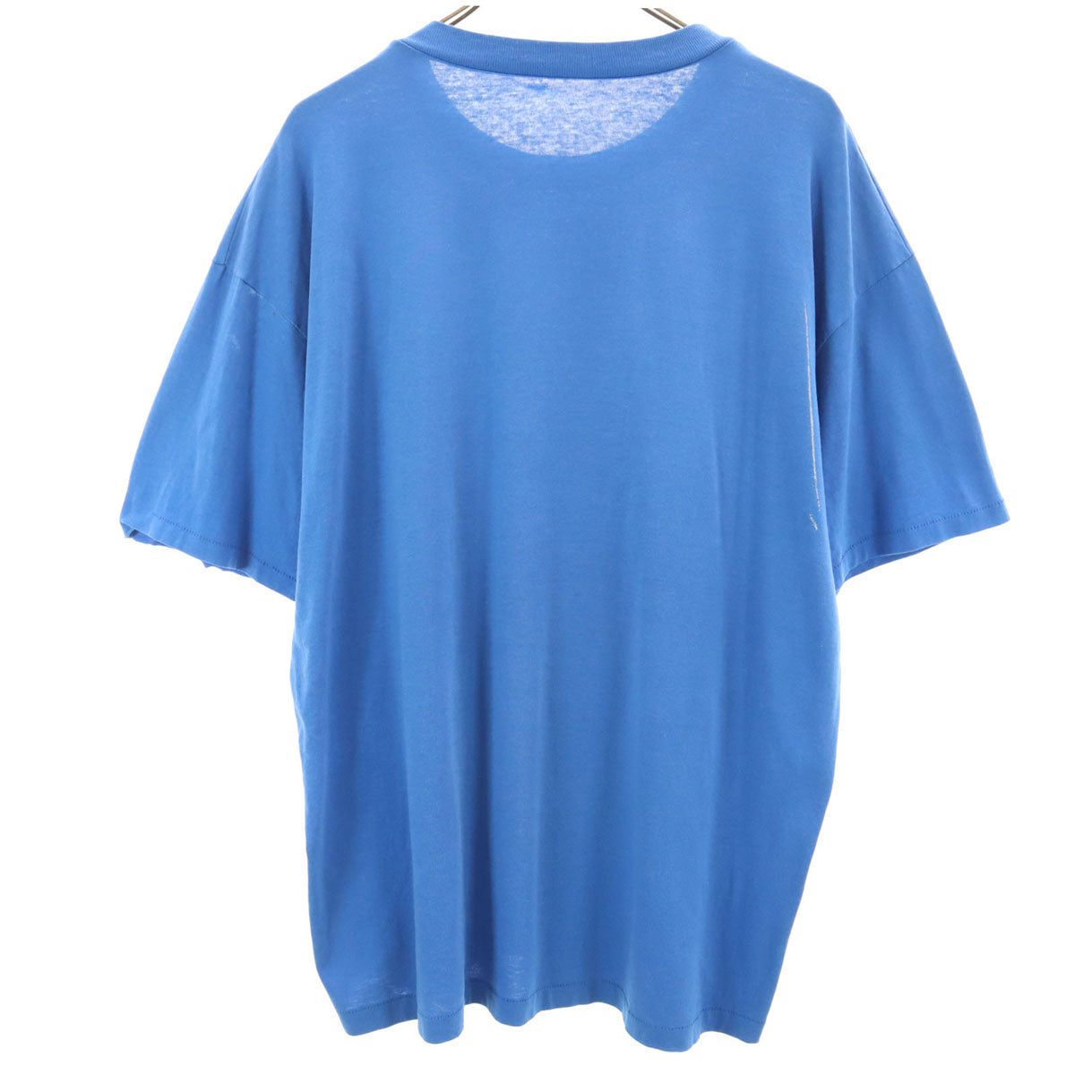 90s オールド フィッシュ プリント 半袖 Tシャツ ブルー シングルステッチ メンズ