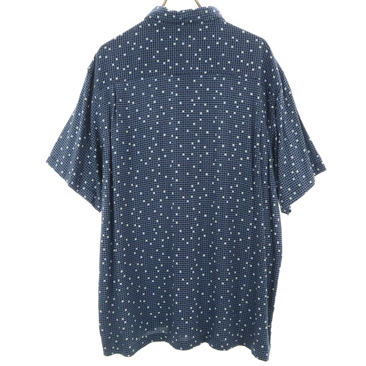 CHERESKIN シェレスキン 90s オールド 総柄 半袖 シャツ ネイビー メンズ