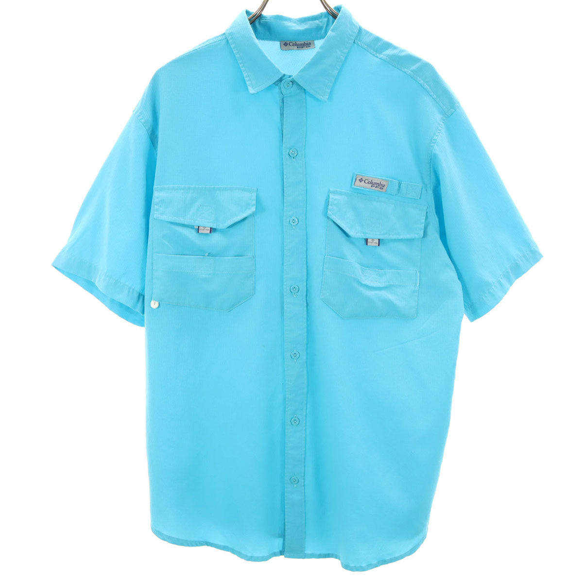 Columbia PFG コロンビアピーエフジー 半袖 フィッシング シャツ ブルー系 アウトドア メンズ