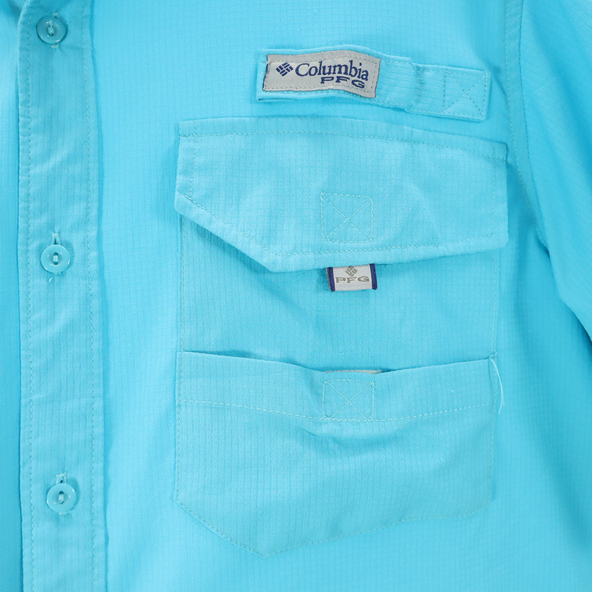 Columbia PFG コロンビアピーエフジー 半袖 フィッシング シャツ ブルー系 アウトドア メンズ