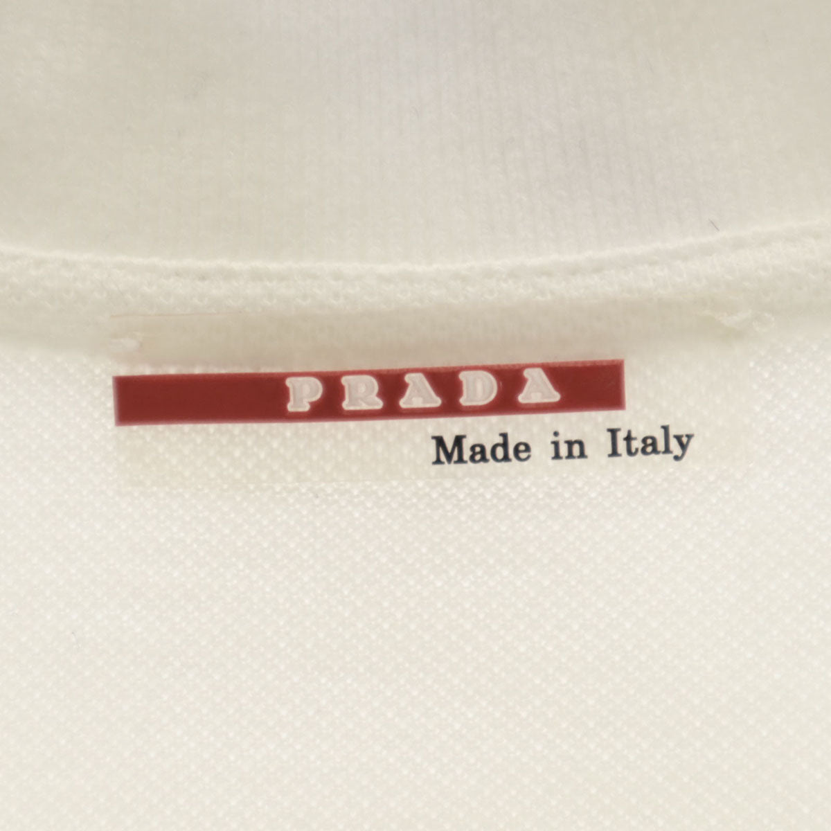 PRADA プラダ 半袖 ポロシャツ S ホワイト メンズ