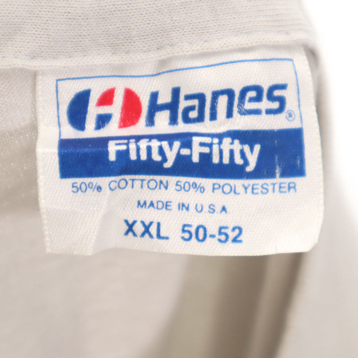 Hanes ヘインズ 80s USA製 ヴィンテージ メッセージプリント 半袖 Tシャツ XXL グレー シングルステッチ ビッグサイズ メンズ
