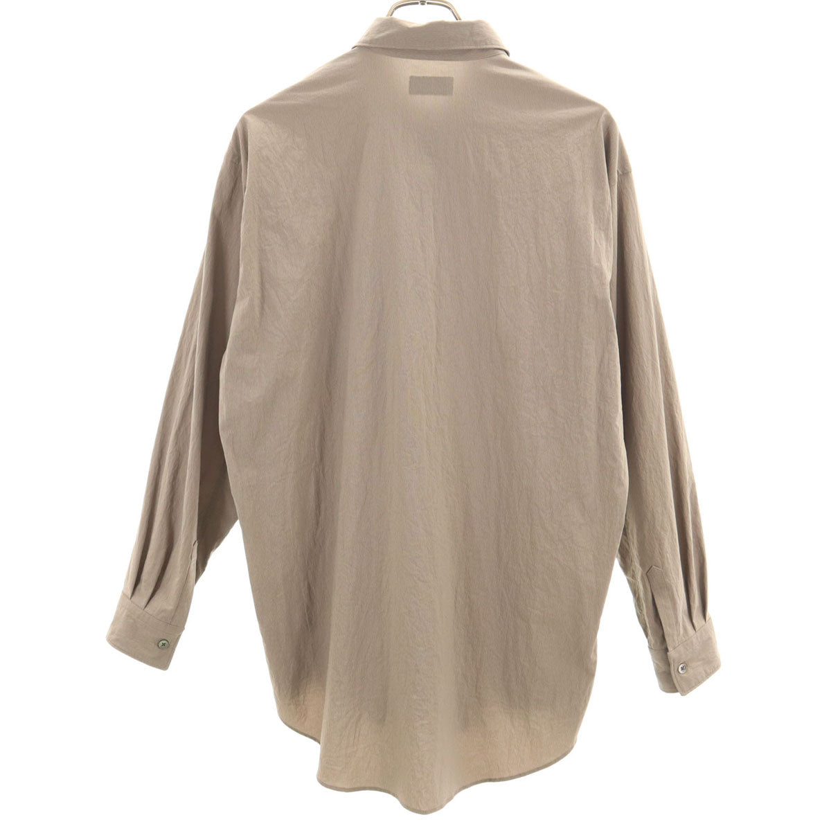 COLUMN コラム 日本製 ストライプ柄 長袖 シャツ M ブラウン系 ストレッチ メンズ