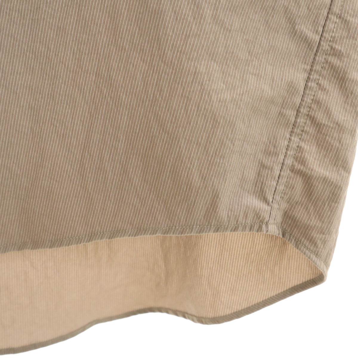 COLUMN コラム 日本製 ストライプ柄 長袖 シャツ M ブラウン系 ストレッチ メンズ