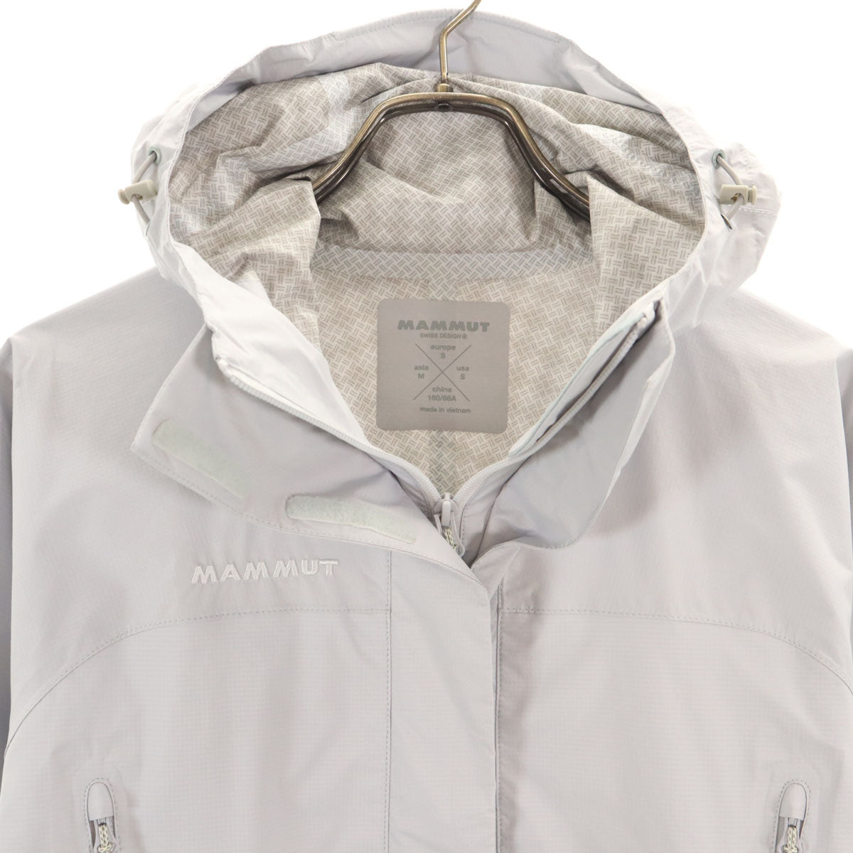 Mammut マムート マイクロレイヤー ジャケット S グレー 収納袋付き アウトドア レディース
