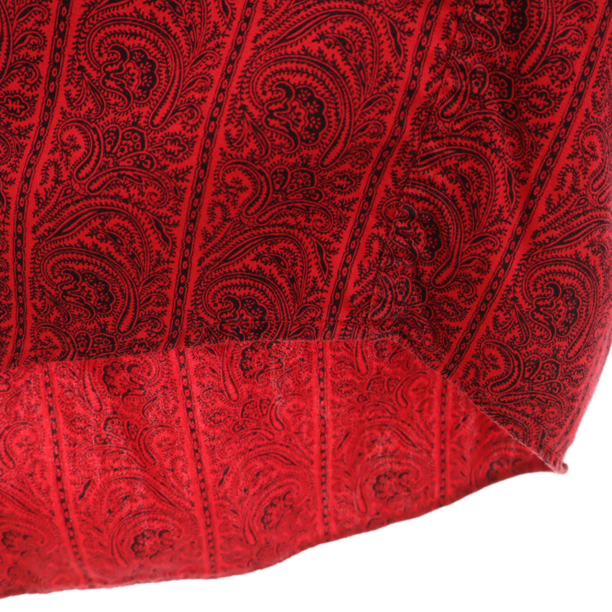 GAP ギャップ 90s オールド ペイズリー柄 長袖 ボタンダウンシャツ XL レッド メンズ