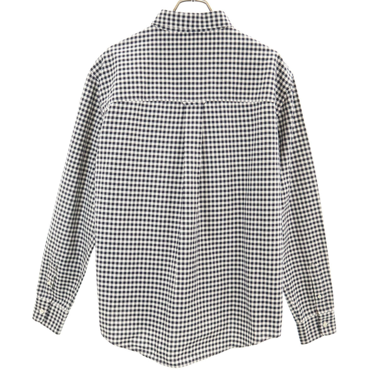 ami アミ ギンガムチェック柄 長袖 ボタンダウンシャツ 42 ホワイト メンズ