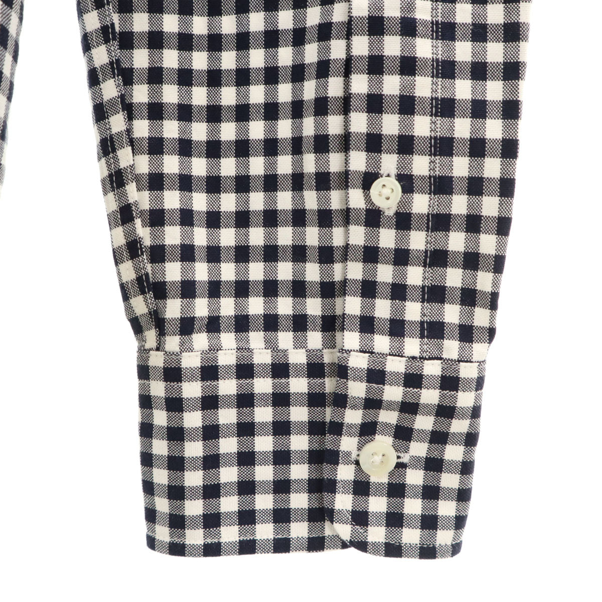 ami アミ ギンガムチェック柄 長袖 ボタンダウンシャツ 42 ホワイト メンズ