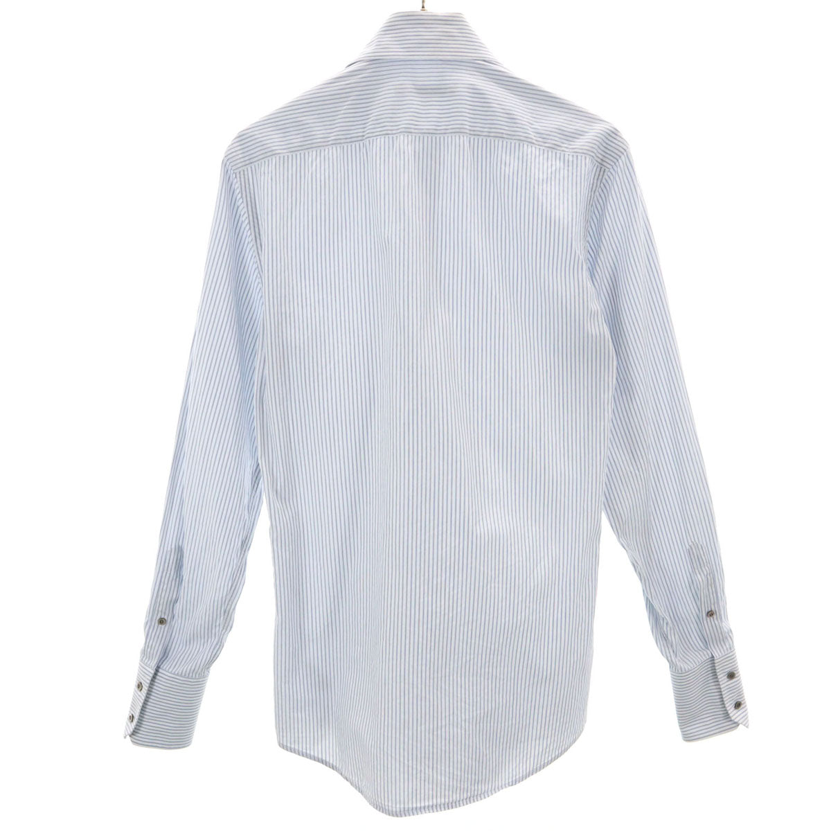 GUCCI グッチ イタリア製 ストライプ柄 長袖 コットンシャツ 38 ホワイト メンズ