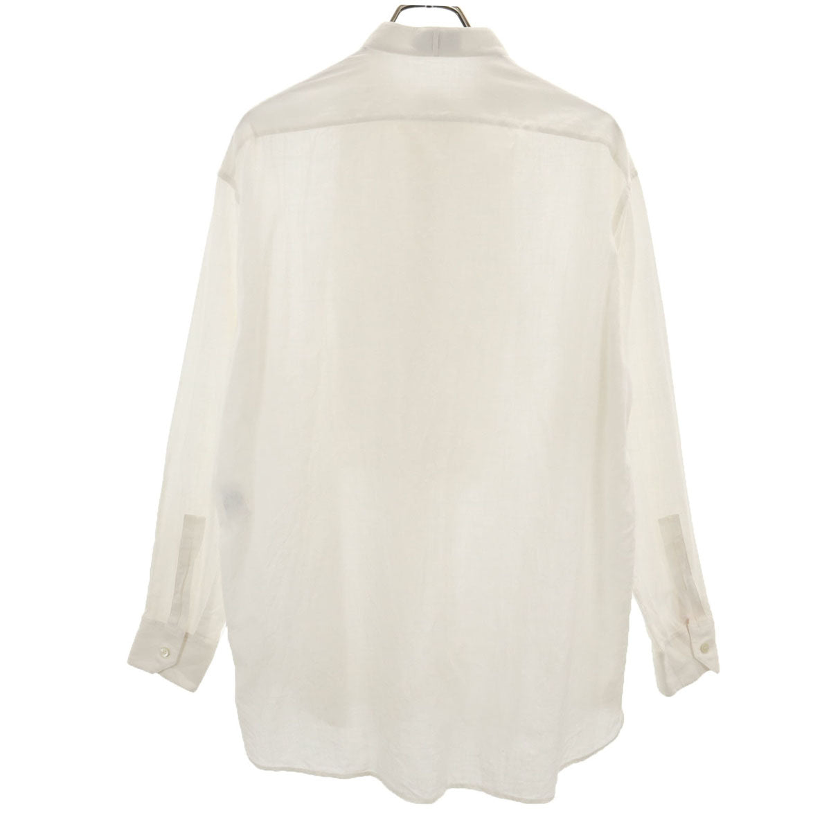SAINT LAURENT サンローラン イタリア製 長袖 バンドカラーシャツ 42 ホワイト メンズ