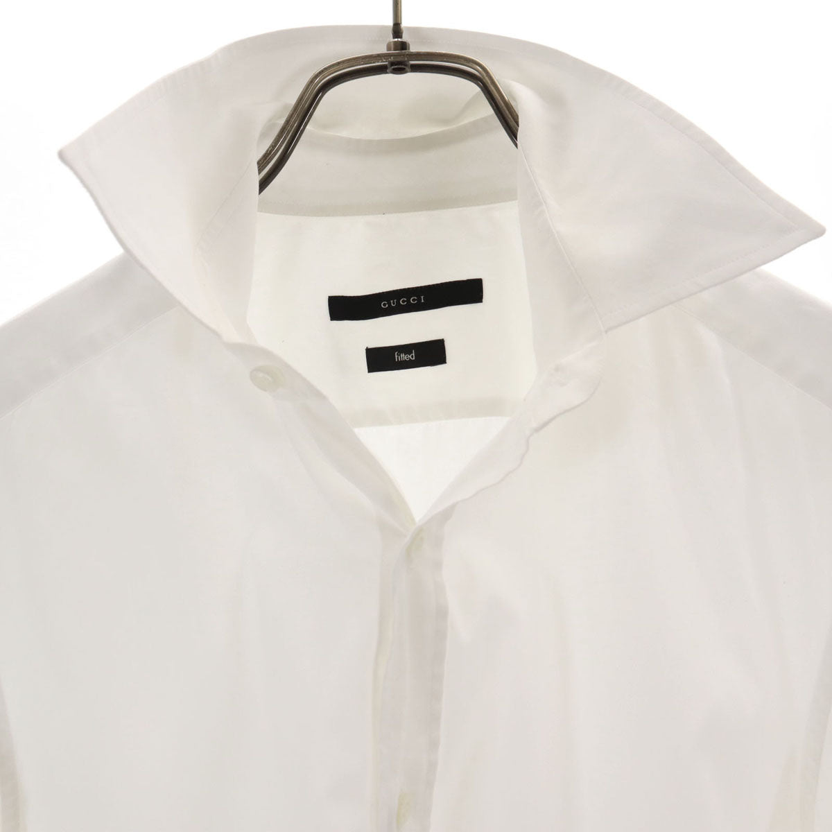 GUCCI グッチ イタリア製 長袖 コットンシャツ 39 ホワイト メンズ