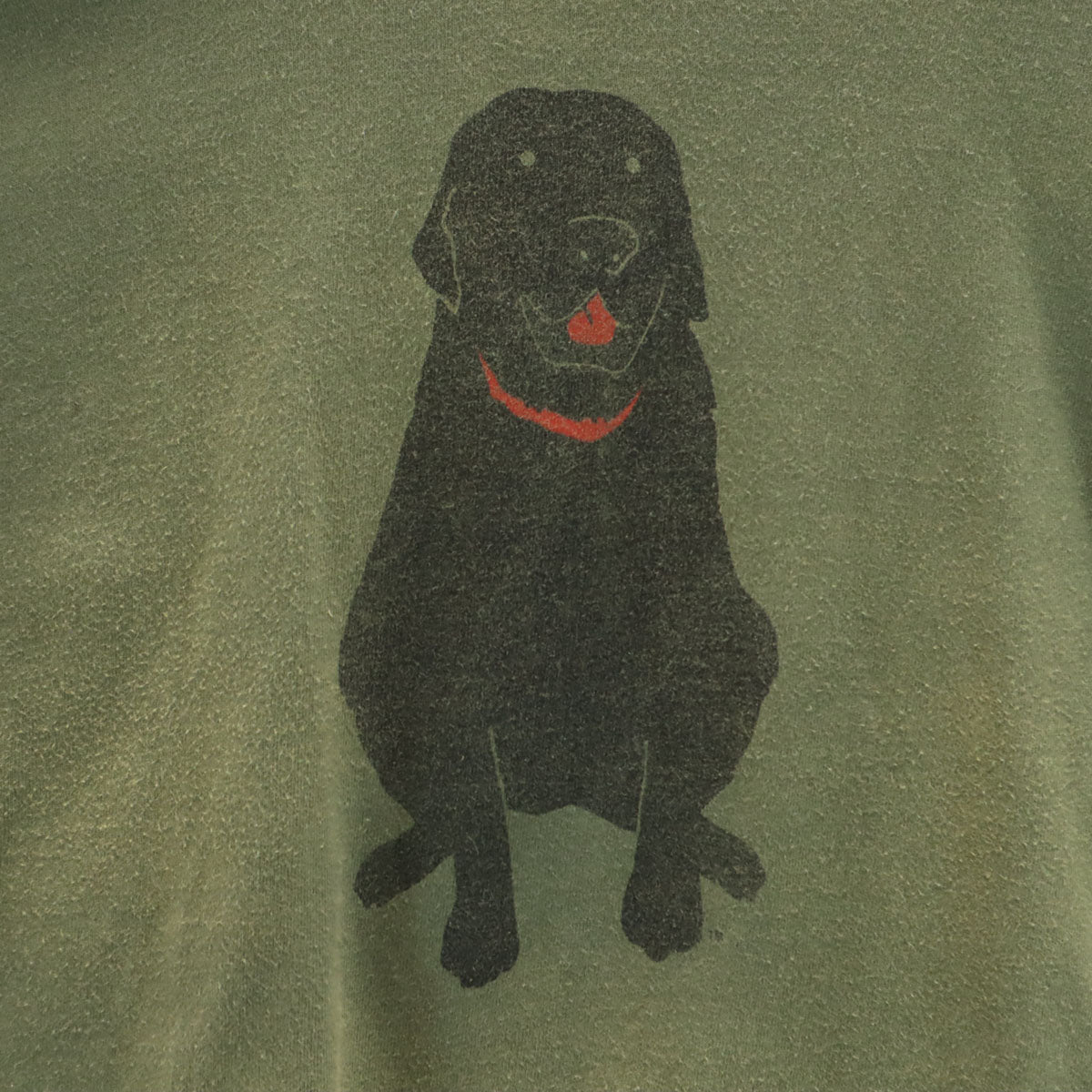 FRUIT OF THE LOOM フルーツオブザルーム 90s USA製 オールド ラブラドール・レトリーバー 半袖 Tシャツ L カーキ シングルステッチ ドッグ 犬 メンズ